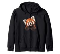 Cute Womens Girls Kids Moms Peeking Pocket Red Panda Lover Sudadera con Capucha