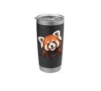 Cute Womens Girls Kids Moms Peeking Pocket Red Panda Lover Vaso térmico de acero inoxidable de doble pared