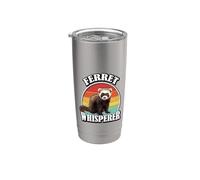 Cute Womens Girls Kids Retro Vintage Lover Ferret Whisperer Vaso térmico de acero inoxidable de doble pared