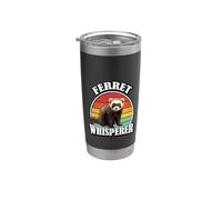 Cute Womens Girls Kids Retro Vintage Lover Ferret Whisperer Vaso térmico de acero inoxidable de doble pared