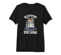Cute Womens Girls Watercolor My Spirit Animal Hippos Lover Camiseta Premium
