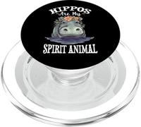 Cute Womens Girls Watercolor My Spirit Animal Hippos Lover PopSockets PopGrip para MagSafe