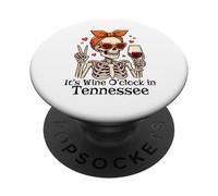 Cute Women's It's Wine O'Clock in Tennessee PopSockets PopGrip Adhesivo