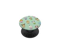 Cute Womens Kids Girls Kawaii Bubble Boba Tea Animals PopSockets PopGrip Adhesivo