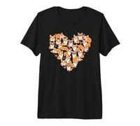 Cute Womens Love Kawaii Valentines Day Heart Corgi Dog Lover Camiseta Premium