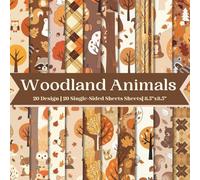 Cute Woodland Animal Scrapbook Paper Craft Pad: 20 Cozy Designs, 20 Single-Side Sheets Printed on 8.5"x8.5" Size Paper With Premium Color. Perfect for ... DIY Projects, Gift Wrapping, Collage etc