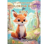 Cute Woodland Creatures Coloring Book for Kids: Adorable Forest Friends to Color for Fun and Relaxation | Includes Foxes, Owls, Bunnies, Deer, and More | Ages 4-10