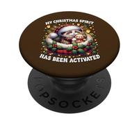 Cute Xmas Cat For Women and Kitten Mom with Christmas Vibes PopSockets PopGrip Adhesivo