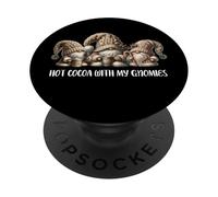 Cute Xmas Family Christmas Gnomes Hot Cocoa with My Gnomies PopSockets PopGrip Adhesivo