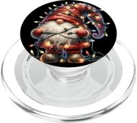 Cute Xmas GNOME Graphic For Family Colorful Christmas Lights PopSockets PopGrip para MagSafe