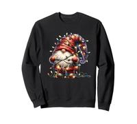 Cute Xmas GNOME Graphic For Family Colorful Christmas Lights Sudadera