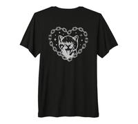 Cute Y2K Cat Chain Heart EMO Goth 90s 2000s Vintage Graphic Camiseta Premium