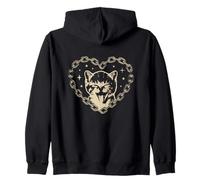 Cute Y2K Cat Heart EMO Goth 90s 2000s Vintage Graphic Sudadera con Capucha