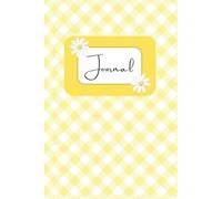 Cute Yellow Checkered Daisy Journal for Girls & Teens - 6x9 Notebook with 150 Lined Pages | Floral Diary for Writing, Notes: Teen, Girl Gift Idea