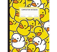 Cute Yellow Composition Notebook Wide Ruled: School Notebook blank lined journal, Back to School Supplies for Kids, Girls and Students