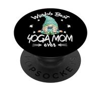 Cute Yoga Lover GNOME For Women and Grandma Best Yoga Mom PopSockets PopGrip Adhesivo