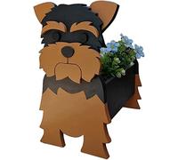 Cute Yorkshire Terrier Garden Planter Garden Dog Planters Mini Flower Pot Animal Shaped Flower Plant Succulent Pot Decoration for Yard