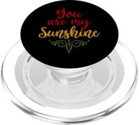 Cute You Are My Sunshine Negro PopSockets PopGrip para MagSafe