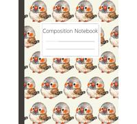 Cute Zebra Finch Composition Notebook: Adorable Bird Journal for Bird Lovers and Kids: A delightful notebook for drawing, writing, and organizing your thoughts with a charming finch theme.