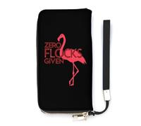 Cute Zero Flocks Given Flamingo - Cartera delgada para mujer, bolso largo, bonito bolso de mano, tarjetero