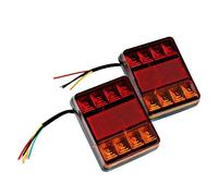 CUTEAS Faro Trasero 1 Juego De 8 Luces LED Traseras Coche Luces Advertencia Luces 12 V CC para Remolque Camión Barco Piloto Trasero