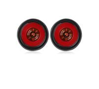 CUTEAS Faro Trasero Luz De Freno Trasera LED De 4 Pulgadas Luz De Giro Roja Y Amarilla Luz De Marcha Atrás para Remolque para Coche Camión Tractor 12/24 V Piloto Trasero(2X Rubber Yellow)