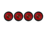 CUTEAS Faro Trasero Luz De Freno Trasera LED De 4 Pulgadas Luz De Giro Roja Y Amarilla Luz De Marcha Atrás para Remolque para Coche Camión Tractor 12/24 V Piloto Trasero(4X Rubber Yellow)