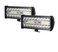 CUTEAS Juego De Faros Delanteros Barra luz LED obra lámpara deportiva conducción todoterreno accesorio para camión coche SUV, 4x4, barco, Tractor, faros LED Faro Delantero(2pcs 120W)