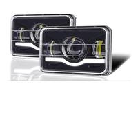 CUTEAS Juego De Faros Delanteros Las linternas LED H4 de la pulgada de 12V 24V 4x6 llevaron el reemplazo de la luz del cuadrado de la luz del trabajo Faro Delantero(2 PCS)