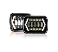 CUTEAS Juego De Faros Delanteros Para GMC para Savana 3500 7x6 5X7 proyector LED faro con DRL Hi-Lo Beam DRL flecha luz de señal de giro Faro Delantero(2PCS 7inch)