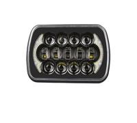 CUTEAS Juego De Faros Delanteros Para Jeep Para Cherokee XJ Para Wrangler YJ H6054 5x7 7x6 Faros delanteros LED Luz alta Para señal de giro Para DRL Faro Delantero(1x Black C)