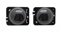 CUTEAS Juego De Faros Delanteros Para Jeep para Wrangler JK 2007-2016 luz de posición lateral de estacionamiento luz LED de intermitente frontal ámbar Faro Delantero(Fender Light Halo)