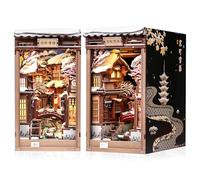 CUTEBEE Book Nook Kit - Casa de muñecas en Miniatura DIY de Estilo japonés de Invierno, Decoración de estanterías con Luces LED para Adultos y Adolescentes, Regalo para la Familia (Kyoto Snow Whisper)