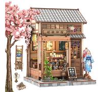 CUTEBEE Book Nook - Kit de Puzzle 3D Estilo japonés Casa de Muñecas DIY, Decoración para estantería, Regalo Ideal para Familia y Amigos (Sakura O Kimono Shop)