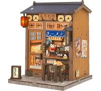 CUTEBEE Book Nook Kit - DIY Casa en Miniatura para Construir con Cubierta Antipolvo & Luz LED, Kit de Construcción para Adultos, Decoración de Estanterías Estilo Japones (Morita-Ya)