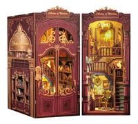 CUTEBEE Book Nook Kit - DIY Miniature House,Casa de muñecas en Miniatura,Kit de construcción con Cubierta Antipolvo y luz LED, Booknook Maquetas para Adultos para Construir(Library of Wisdom)