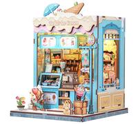 CUTEBEE Book Nook Kit - Kit de construcción de casa en miniatura de madera con tema de helado estilo - DIY DIY Minicasa para adultos, regalos únicos para familiares y amigos (Bella's Ice Cream)