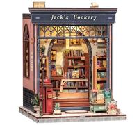 CUTEBEE Book Nook Kit - Kit De ConstruccióN para Casa De Madera En Miniatura, LibreríA Privada, Estilo TemáTico, Minicasa para Adultos, Regalo Creativo, Regalos