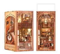 CUTEBEE Casa de muñecas en Miniatura con Muebles,DIY Book Nook Miniatura de la Casas de Muñecas Kit de rincón de Libros a Prueba de Polvo y con luz LED(The Secret Rhythm)