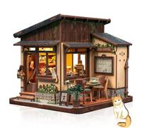 CUTEBEE Kit de casa en miniatura para casa de muñecas japonesa | Rompecabezas de madera 3D para adultos, kit de construcción de modelos, 262 piezas, casa pequeña, manualidades, hogar