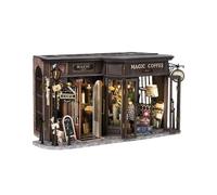 CUTEBEE - Kit De ConstruccióN De Casa De MuñEcas En Miniatura 3D De Madera para Adultos, Idea Creativa De Mini HabitacióN (Café Retro)