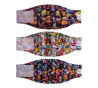 CuteBone Pañales lavables para perros machos, 3 unidades por paquete, DM55XS
