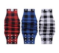 CuteBone Pañales para perros machos con botones, lavables, banda para el vientre para perros machos, 3 unidades por paquete, KDM03XS