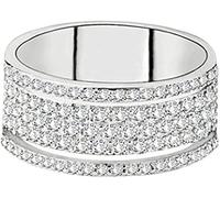 Cutedoumiao - Anillos de plata de ley 925 con circonita cúbica, anillos de compromiso de eternidad, anillos de boda para mujer, anillos de aniversario, anillos de eternidad, 3 anillos de ancho de