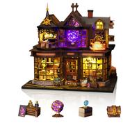 Cuteefun Casa de Muñecas de Madera con LED, DIY Casas de Muñecas Miniaturas con Muebles Construir para Adultos, Cumpleaños, Navidad(La Casa Mágica del Tesoro)