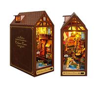 Cuteefun Casa de muñecas DIY Madera - Book Nook - Decoración de estantería para Insertar en Callejón y marcador - (Ciudad de Corma)