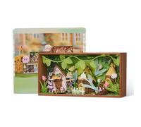Cuteefun Casa de Muñecas en Miniatura, Casas Miniaturas para Montar, Artesanía en Madera, Haz tu Propio Regalo, Regalos de Cumpleaños únicos (Primavera)