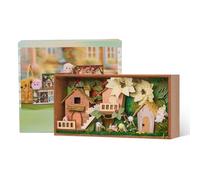 Cuteefun Casa de Muñecas en Miniatura, Casas Miniaturas para Montar, Artesanía en Madera, Haz tu Propio Regalo, Regalos de Cumpleaños únicos (Verano)