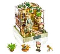 Cuteefun Casa de Muñecas en Miniatura con luz LED, Casas Miniaturas para Montar, Artesanía en Madera, Regalos de Cumpleaños únicos (Romantic Garden)