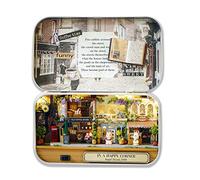 Cuteefun Casa Miniatura para Montar DIY Adultos, Mini Teatro Hecho a Mano en Caja, Regalos Artesanales Creativos para Mujeres (Happiness Corner)